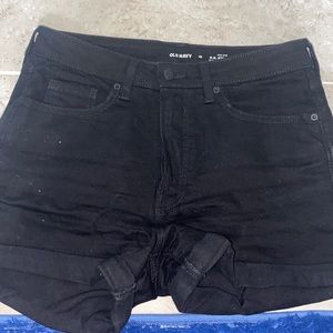Black jean shorts
